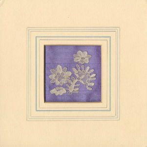 Three Mid 20th Century Appliqué Lace on Silk Floral Studies
