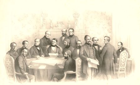 M. Alophe - 1856 Lithograph, Treaty of Paris