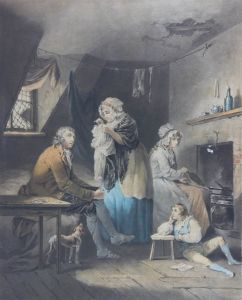 W. Ward - 1794 Mezzotint, The Effects of Extravagance and Idleness