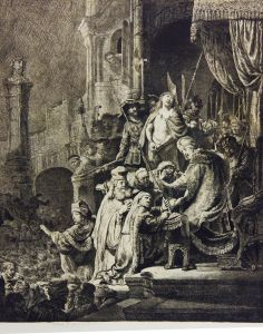 After Rembrandt van Rijn - Large Early 20th Century Etching, Ecce Homo
