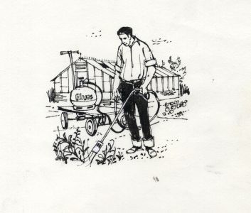 Paul Sharp - Mid 20th Century Pen and Ink Drawing, Farm Worker