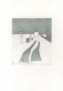 Julian Hamilton - 1999 Etching, Manhattan Beach, L.A.