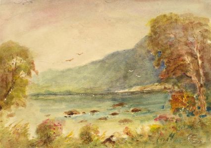 Ethel Gray - Early 20th Century Watercolour, At the Lake