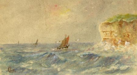 Ethel Gray - Early 20th Century Watercolour, Stormy Seas