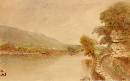 Ethel Gray - Early 20th Century Watercolour, Lakeside Path