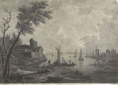 N. du Four after Veirotter - 18th Century Engraving, Harbour Scene