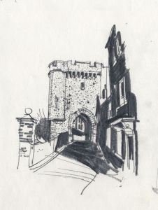 Paul Sharp - 1964 Graphite Drawing, Lewes, Sussex