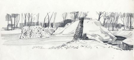 Paul Sharp - 1964 Graphite Drawing, Berkhampstead, Hertfordshire