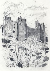 Paul Sharp - 1964 Graphite Drawing, Ludlow, Shropshire