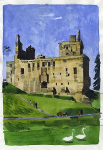 Paul Sharp - 1964 Watercolour, Linlithgow Palace, West Lothian