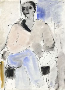John Emanuel - Contemporary Mixed Media, Seated Woman