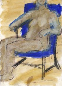 John Emanuel - Contemporary Mixed Media, Seated Nude