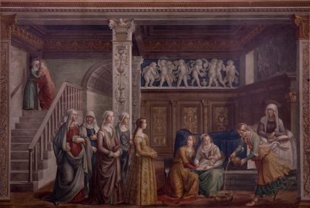 After Domenico Ghirlandaio - Early 20th Century Lithograph, The Birth of Mary