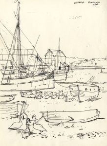 Paul Sharp - Mid 20th Century Pen and Ink Drawing, Woodbridge