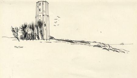 Paul Sharp - Mid 20th Century Pen and Ink Drawing, Naze Tower