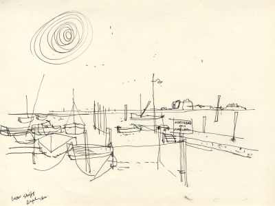 Paul Sharp - Mid 20th Century Pen and Ink Drawing, Brightlingsea
