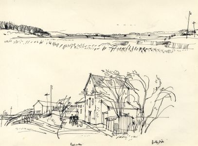 Paul Sharp - Mid 20th Century Pen and Ink Drawing, Butley Mills
