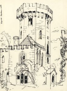 Paul Sharp - Mid 20th Century Pen and Ink Drawing, Edge Hill, Warwickshire