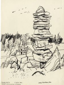 Paul Sharp - Mid 20th Century Pen and Ink Drawing, Druid's Plantation, Ilton