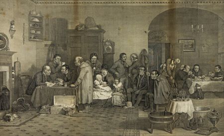 Abraham Raimbach - 1877 Engraving, The Rent Day