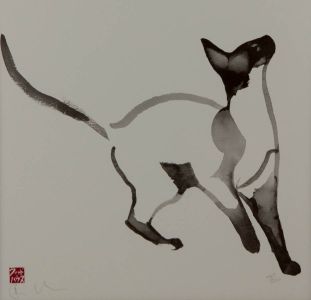 Contemporary Digital Print - Set of Four Cat Prints