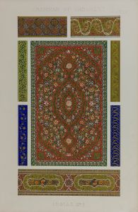 19th Century Lithograph - Grammar of Ornament - Indian Patterns