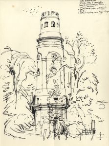 Paul Sharp - Mid 20th Century Pen and Ink Drawing, Strattons Folly