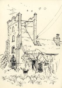 Paul Sharp - Mid 20th Century Pen and Ink Drawing, Old Folly