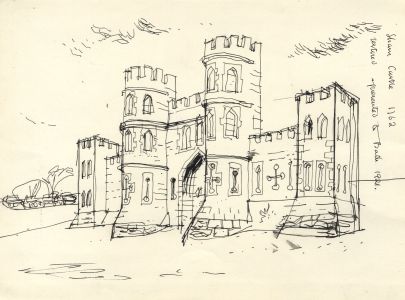 Paul Sharp - Mid 20th Century Pen and Ink Drawing, Sham Castle, Bath