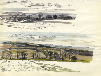 Paul Sharp - 1956 Watercolour, Landscape Studies