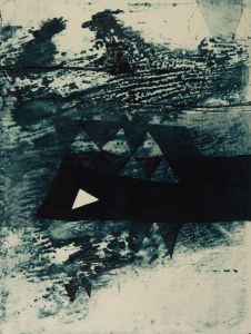 Peter Fitzsimons - Large Contemporary Etching, Abstract Composition
