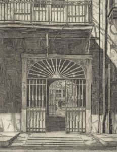 Eugene E. Loving - Mid 20th Century Engraving, Preservation Hall, New Orleans