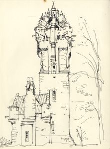 Paul Sharp - Mid 20th Century Pen and Ink Drawing, Folly