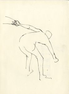 Paul Sharp - Mid 20th Century Watercolour, Leaning Figure