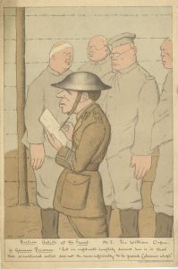 1918 Lithograph - British Artists at the Front Satirical Cartton