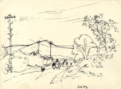 Paul Sharp - Mid 20th Century Pen and Ink Drawing, Rural Scenes