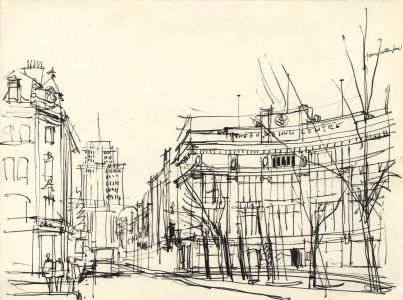 Paul Sharp - Mid 20th Century Pen and Ink Drawing, London Streets