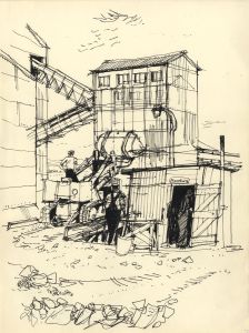 Paul Sharp - Mid 20th Century Pen and Ink Drawing, Marchon, Whitehaven