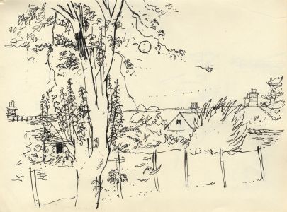 Paul Sharp - Mid 20th Century Pen and Ink Drawing, Rural Scenes