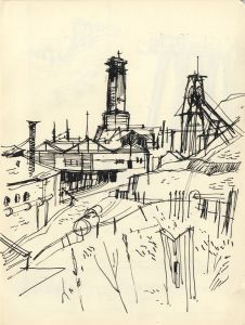 Paul Sharp - Mid 20th Century Pen and Ink Drawing, Beach Combing
