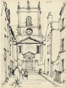 Paul Sharp - Mid 20th Century Pen and Ink Drawing, Asprey of London