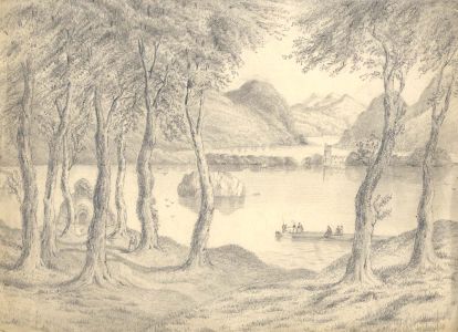 E. W. Baker - 19th Century Graphite Drawing, Innesfallen, Ireland