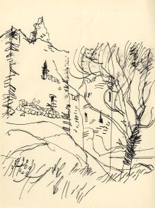 Paul Sharp - Mid 20th Century Pen and Ink Drawing, Ruins