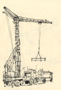 Paul Sharp - Mid 20th Century Pen and Ink Drawing, Crane