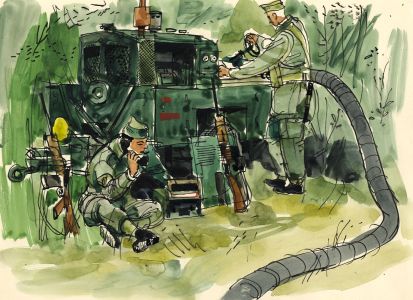 Paul Sharp - Mid 20th Century Watercolour, Soldiers