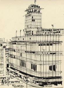 Paul Sharp - Mid 20th Century Pen and Ink Drawing, Kaufhof