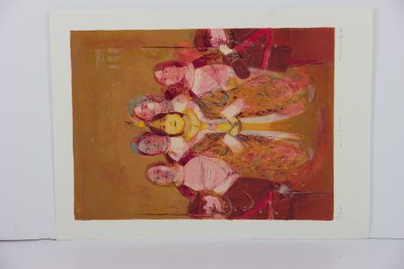 Melvüt Akyildiz - 1978 Lithograph, Group Portrait