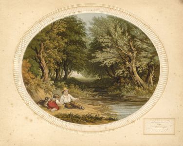 19th Century Chromolithograph - The Young Angler
