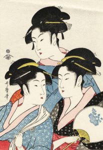 Mid 20th Century Japanese Woodblock - Three Geishas
