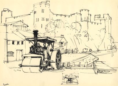 Paul Sharp - Mid 20th Century Pen and Ink Drawing, Pembroke